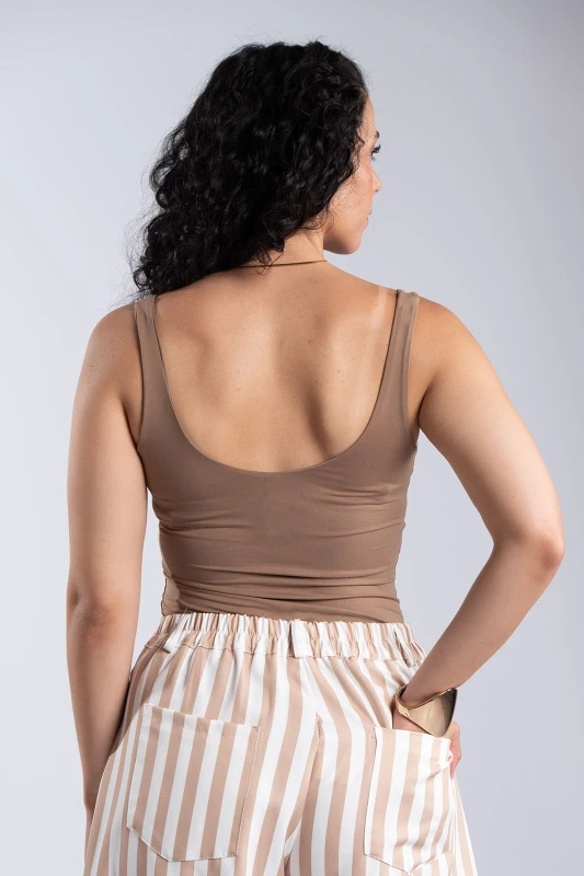 Basic Wide Strap Blouse 