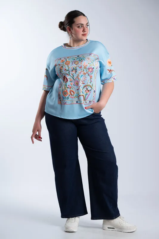 Μπλούζα Floral Κέντημα