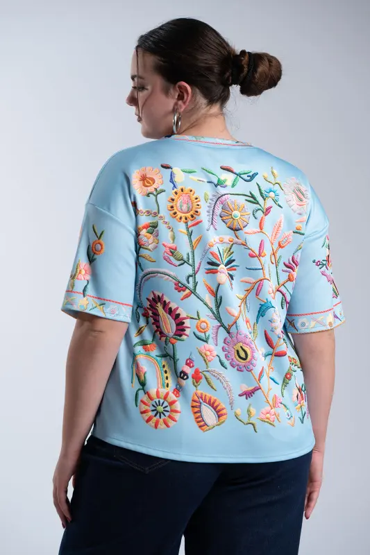 Floral Embroidered Blouse