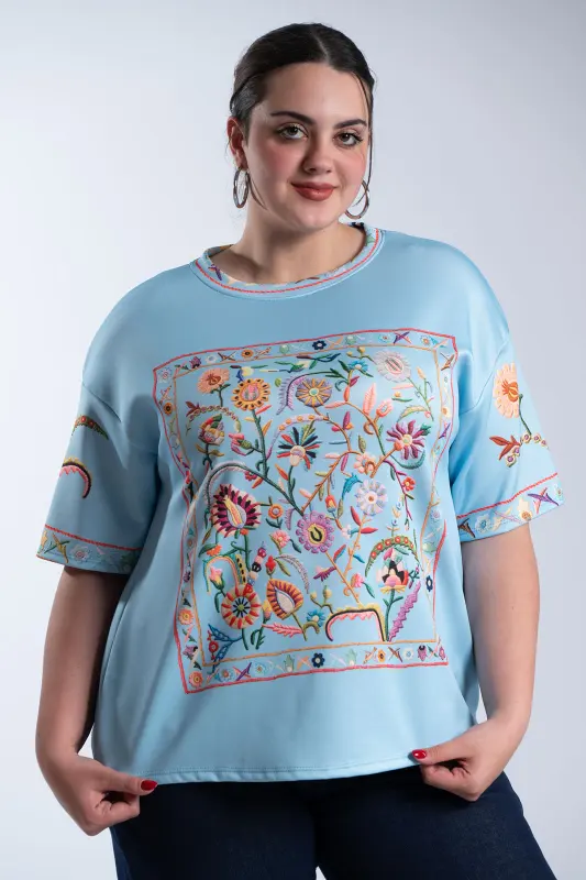 Floral Embroidered Blouse