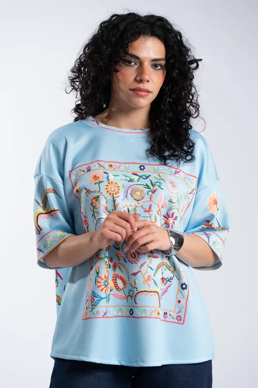 Floral Embroidered Blouse