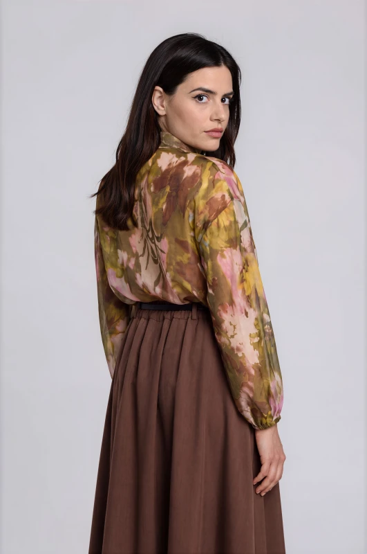 Μπλούζα Floral Mε Φιόγκο