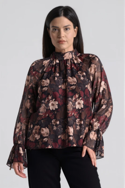 Blouse Floral Violet 