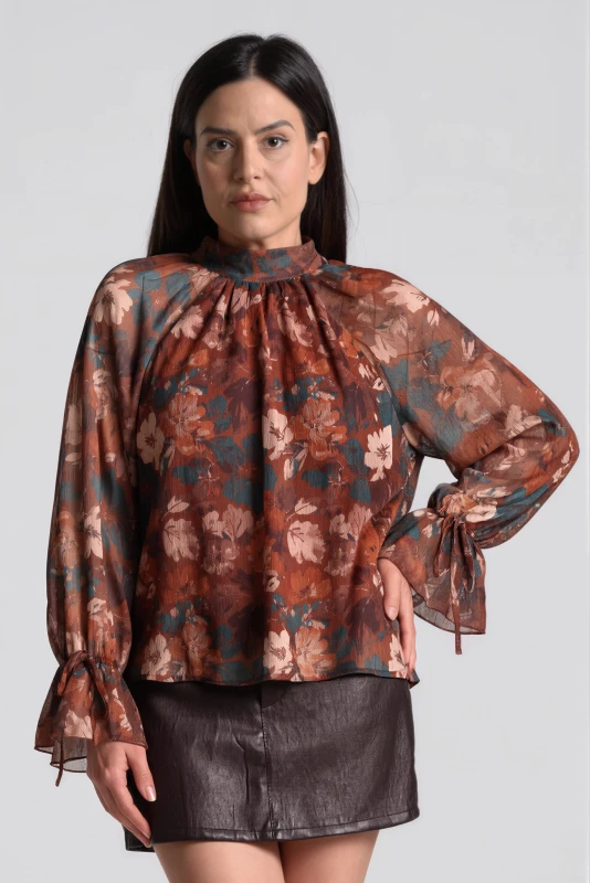 Blouse Floral Violet 