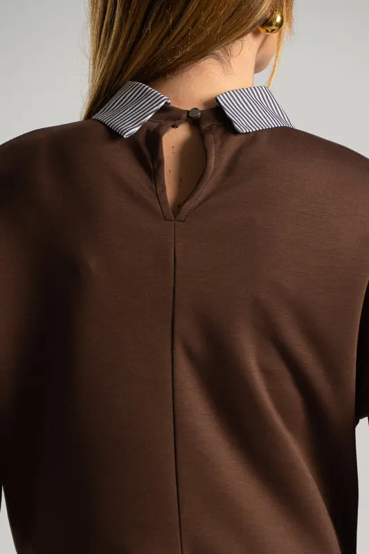 Μπλούζα Γιακά Λεπτομέρεια Πουκαμίσου