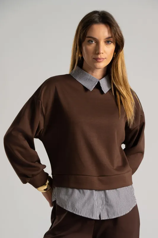 Μπλούζα Γιακά Λεπτομέρεια Πουκαμίσου