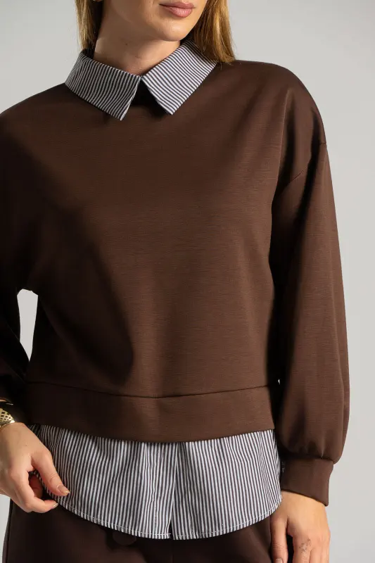 Μπλούζα Γιακά Λεπτομέρεια Πουκαμίσου