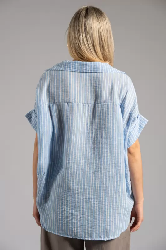 Blouse Collar Stripes