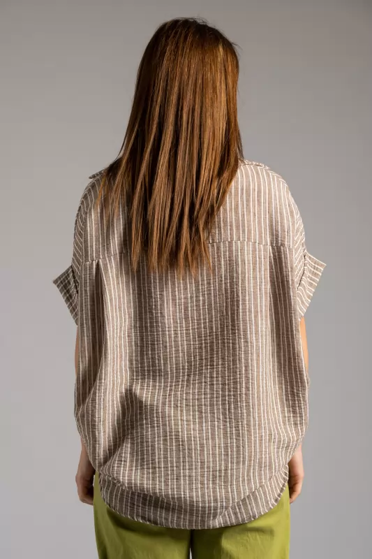 Blouse Collar Stripes