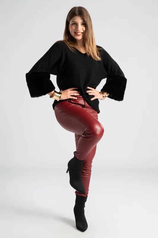 Μπλούζα Γούνινη Λεπτομέρεια Μανίκια