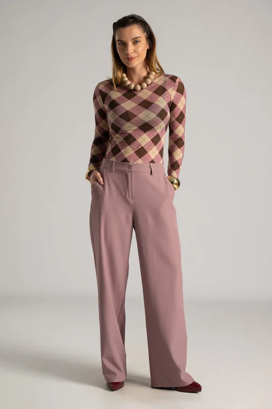 Blouse Argyle Checkered 