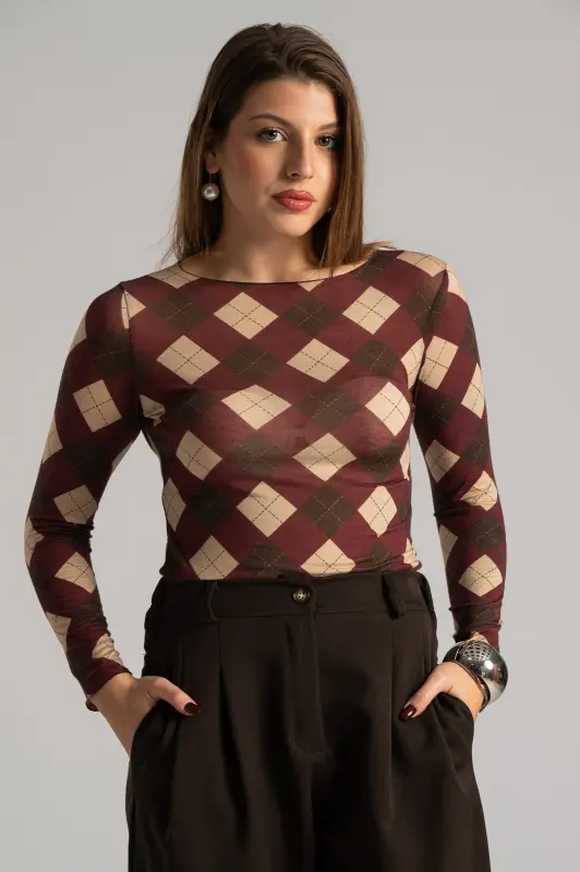 Μπλούζα Καρώ Argyle