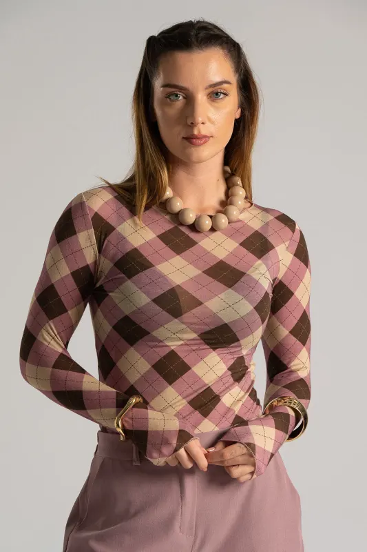 Μπλούζα Καρώ Argyle
