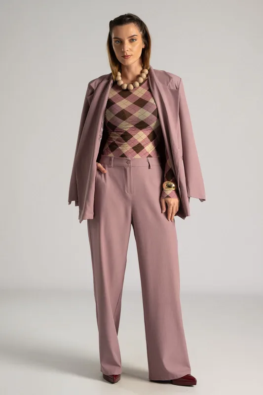 Blouse Argyle Checkered 