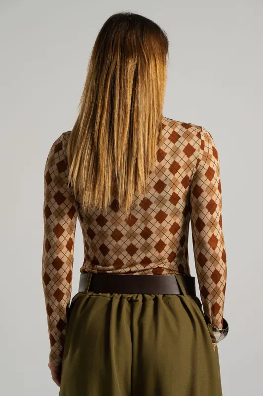 Μπλούζα Καρώ Μοτίβο