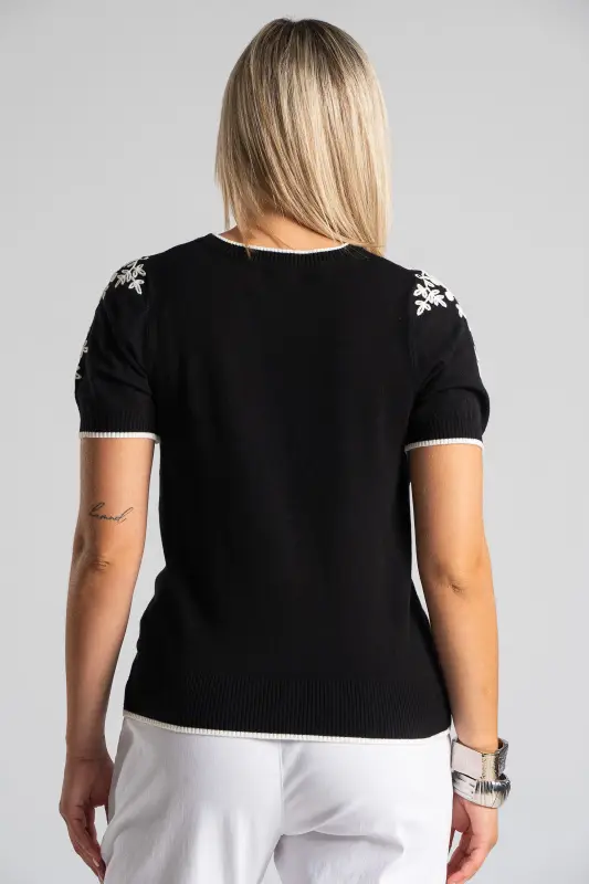 Blouse Short Sleeve Flowers