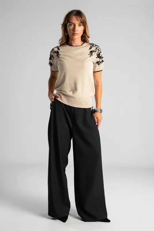 Blouse Short Sleeve Flowers