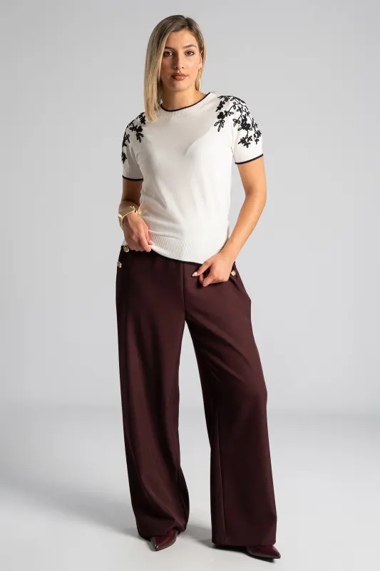 Blouse Short Sleeve Flowers