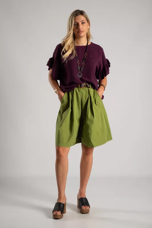 Blouse Short-sleeved Ruffles