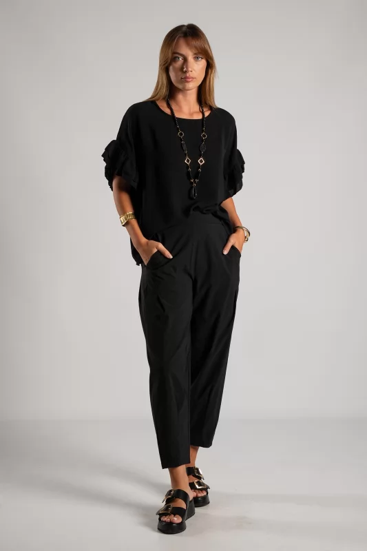 Blouse Short-sleeved Ruffles