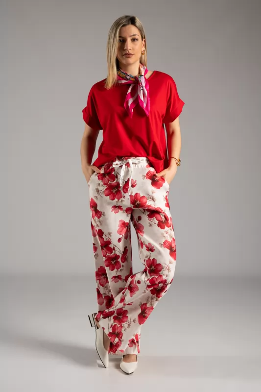 Blouse Short Sleeve Scarf