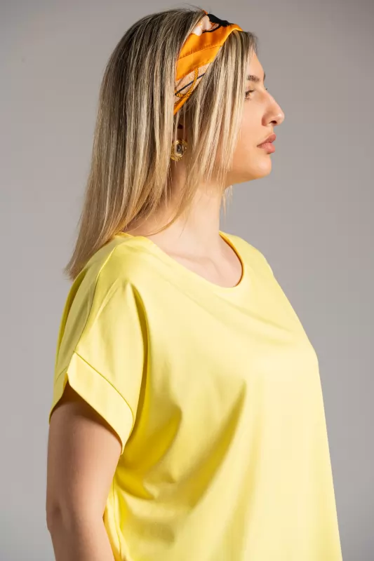 Blouse Short Sleeve Scarf