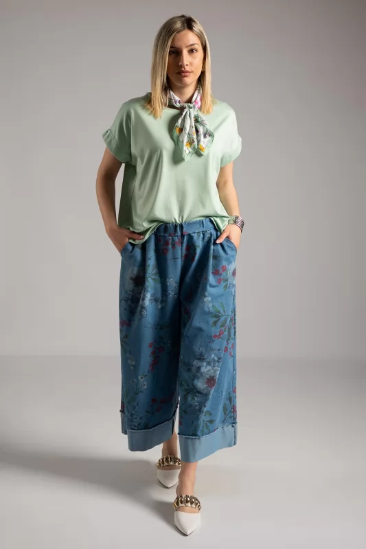 Blouse Short Sleeve Scarf