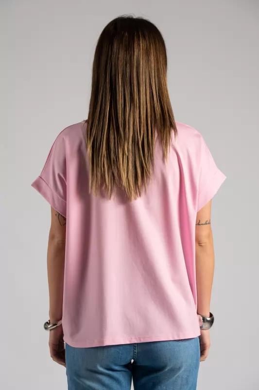 Blouse Short Sleeve Scarf