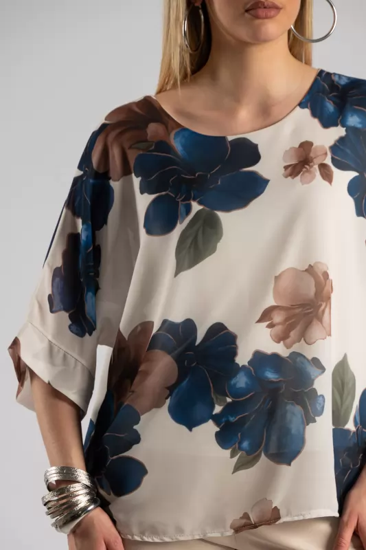 Μπλούζα Κοντομάνικη Flowers
