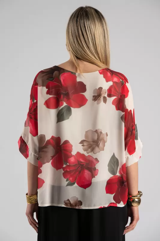 Μπλούζα Κοντομάνικη Flowers