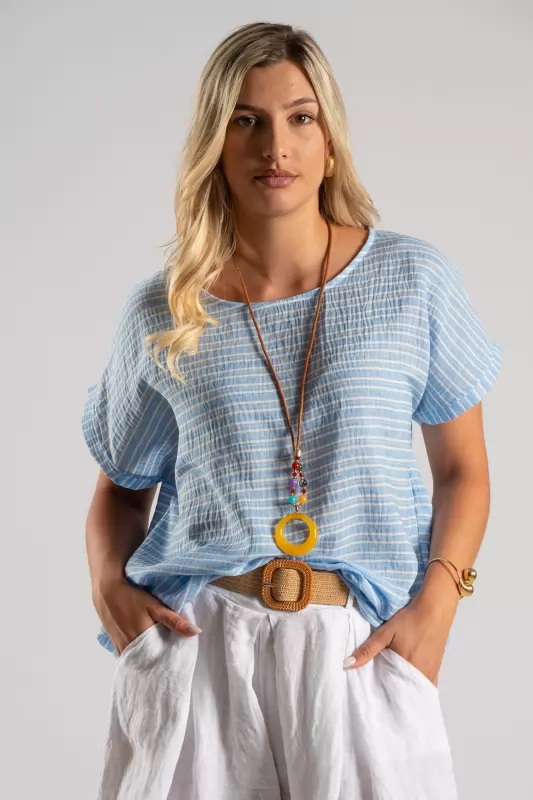 Blouse Short-sleeved Necklace