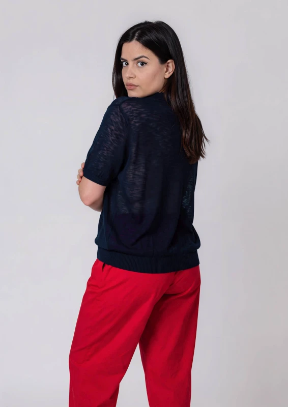 Short-sleeved Blouse Scarf