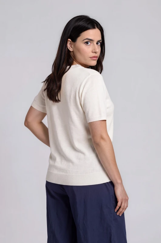 Short-sleeved Blouse Scarf