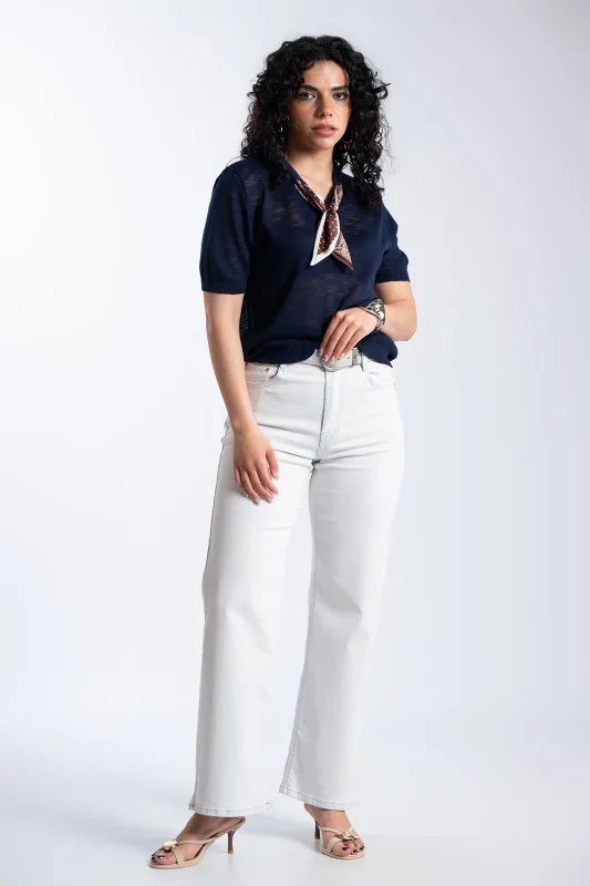 Short-sleeved Blouse Scarf