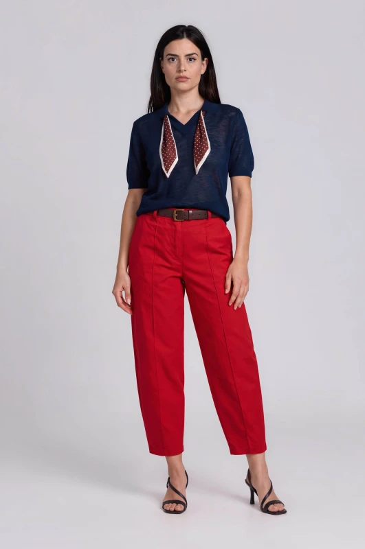 Short-sleeved Blouse Scarf