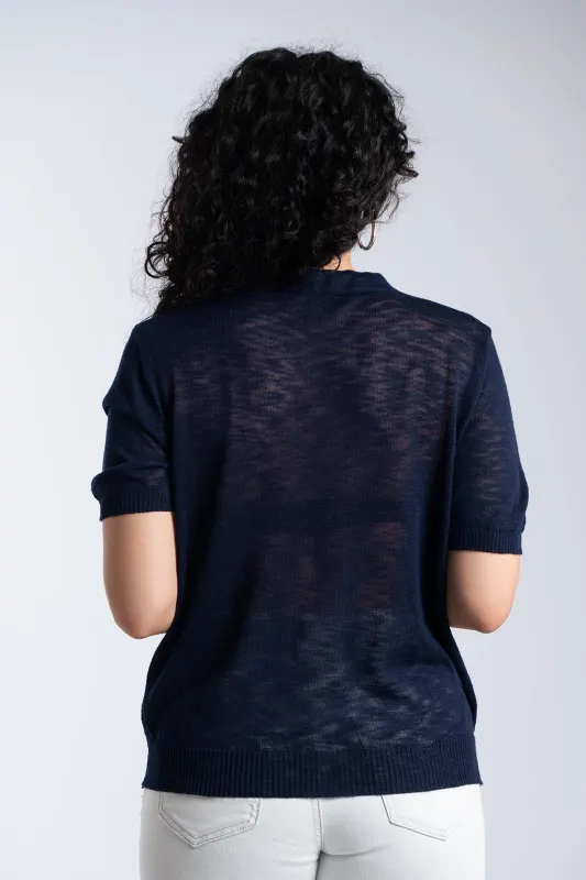 Short-sleeved Blouse Scarf