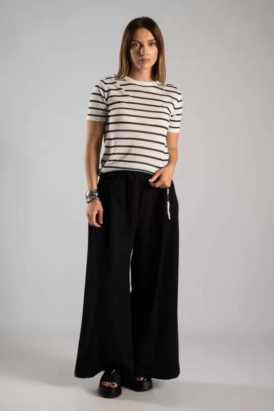 Blouse Short Sleeve Striped