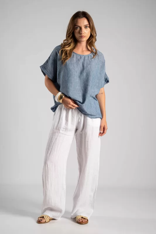 Blouse Hoop Solid Color