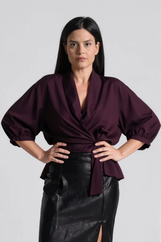 Blouse Wrapped with Tie