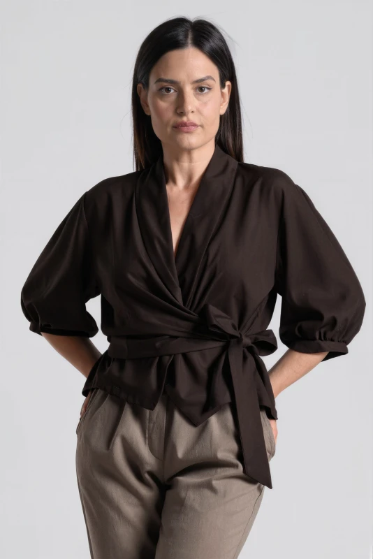 Blouse Wrapped with Tie