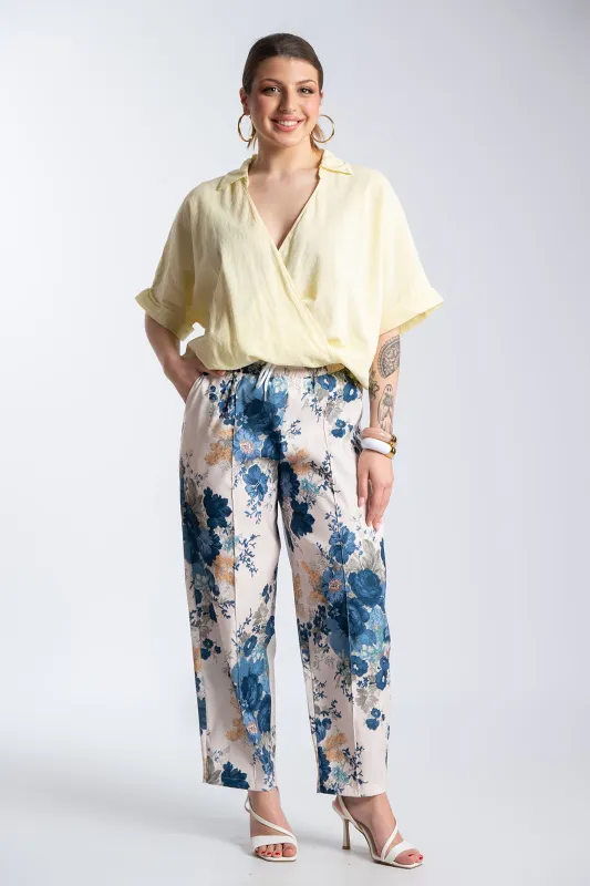 Μπλούζα Κρουάζε Βαμβακερή Λάστιχο