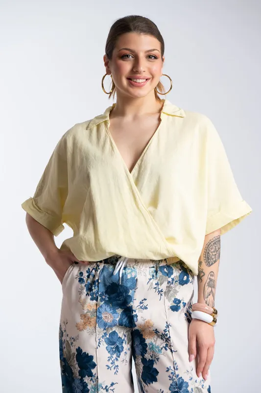 Μπλούζα Κρουάζε Βαμβακερή Λάστιχο