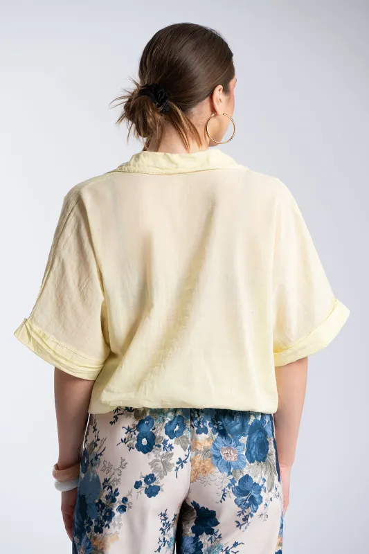 Μπλούζα Κρουάζε Βαμβακερή Λάστιχο