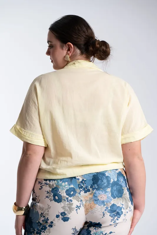 Μπλούζα Κρουάζε Βαμβακερή Λάστιχο