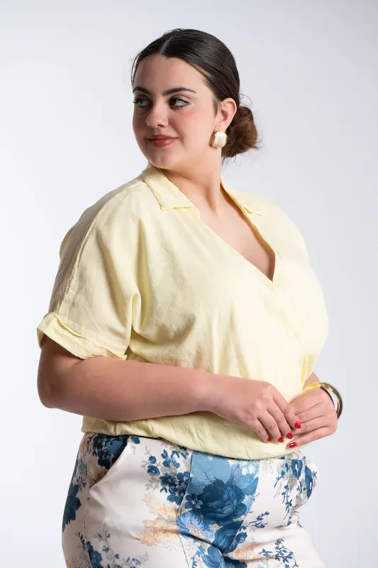 Μπλούζα Κρουάζε Βαμβακερή Λάστιχο