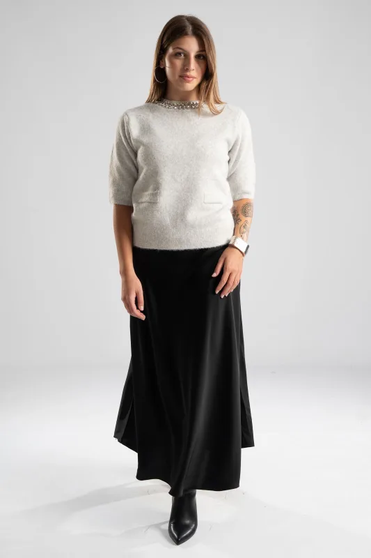 Blouse Round Neckline Strass