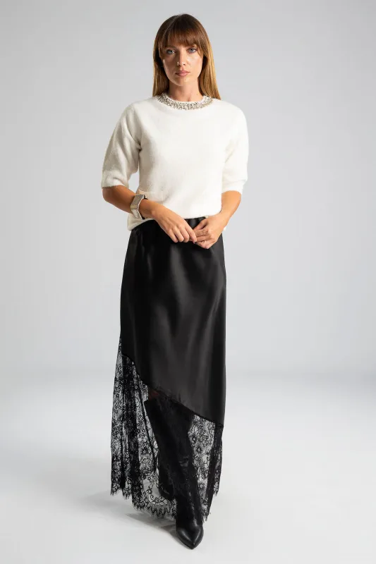 Blouse Round Neckline Strass