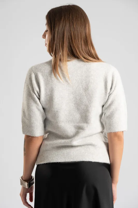 Blouse Round Neckline Strass