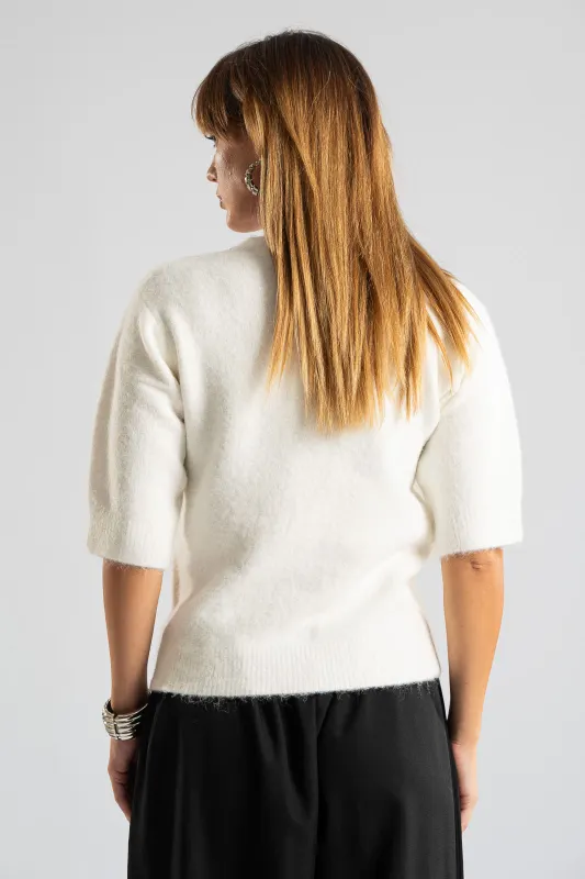 Blouse Round Neckline Strass