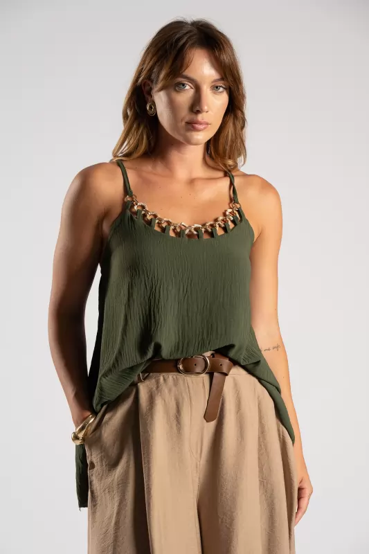 Blouse Thin Strap Chain